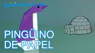 Un pingüino de papel papiroflexia [upl. by Dat533]