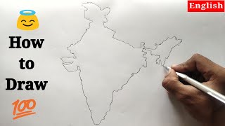 How to Draw India Map Easily [upl. by Ahsekat]