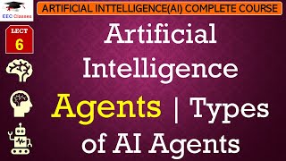 L6 Artificial Intelligence Agents  Types of AI Agents  Artificial Intelligence Lectures in Hindi [upl. by Yoshiko]