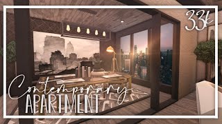 Contemporary Apartment 33k No Gamepass Bloxburg Speedbuild [upl. by Anaitak835]