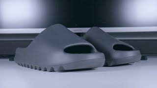 UNBOXING YEEZY SLIDE ONYX REVIEW  ONFEET [upl. by Mycah938]