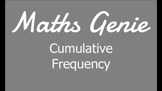 Cumulative Frequency [upl. by Enial]