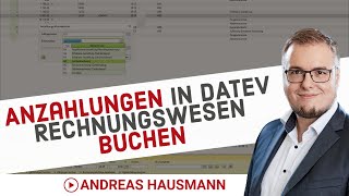 Anzahlungen buchen in DATEV Rechnungswesen [upl. by Rodmun]