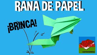 Como hacer una rana de papel Origami Manualidades para niños [upl. by Anayk]