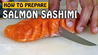 Fish Recipe Prepping Salmon Sashimi [upl. by Barr]