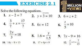 Ch 2 Linear Equation In One Variable  Exercise 21  Class 8 Maths  RBSE CBSE NCERT [upl. by Fachan364]