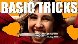 Butterfly Knife Tricks for Beginners 1 Basic Opens [upl. by Goggin]