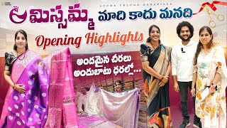 Grand Opening Missamma Handlooms Beautiful Sarees Collection and Affordable prices Rajahmundry [upl. by Trainor]