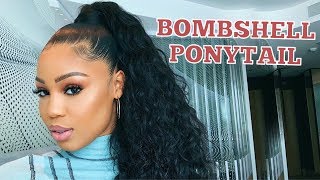 Sleek BOMBSHELL PONYTAIL USING BUNDLES [upl. by Lizabeth]