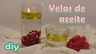 Cómo hacer velas de aceite y agua [upl. by Harday592]