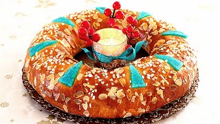 Roscón de reyes tradicional  Tierno y jugoso de un día para otro [upl. by Euqnomod]