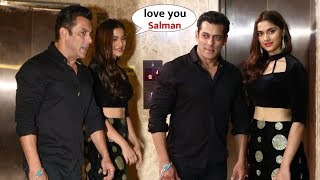 Salman Khan and Saiee Manjrekar JABARDAST Entry at Ramesh Tauranis Diwali Party 2019  Many Celebs [upl. by Pliner]