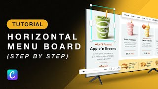 Horizontal Digital Menu Board FAST and EASY Restaurant Menu with Canva [upl. by Cornelius]