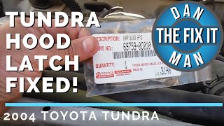 2004 TOYOTA TUNDRA HOOD LATCH CLIP REPLACEMENT  SUPER EASY FIX [upl. by Maxi322]