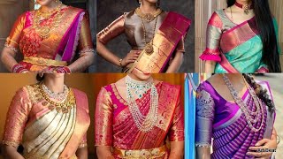 Designer Silk Saree Blouse Designs  25 Amazing Blouse Work Designs For Pattu Sarees [upl. by Ayaladnot]