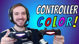 How To Change Color On PS4 Controller Light bar  Easy Tutorial [upl. by Imarej941]