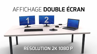 Station d’accueil double écran 901908 2x2k amp connectivité USBC  USBA par PORT Connect [upl. by Areic]