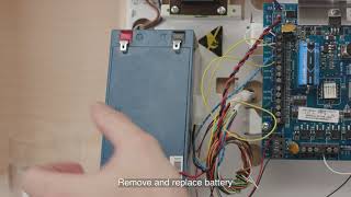 How to change Scantronic 9651 alarm battery [upl. by Edorej]