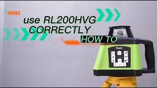 How To Use Rotary Laser Level Huepar RL200HVG ？ [upl. by Libyc]