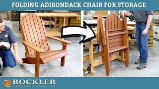 Folding Adirondack Chair Demonstration  Rockler Woodworking Project [upl. by Mharg115]