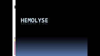 HEMATOLOGIE HEMOLYSE [upl. by Silliw129]