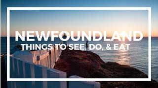 Newfoundland Travel Guide  Top Things To See Do amp Eat [upl. by Nylrehc508]