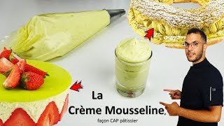 recette LA CRÈME MOUSSELINE façon CAP pâtissier [upl. by Anama]