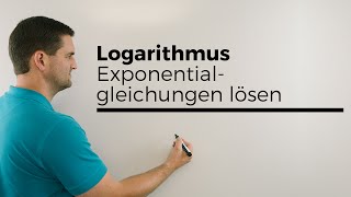 Logarithmus Exponentialgleichungen lösen Teil 2 log lg  Mathe by Daniel Jung [upl. by Queri626]