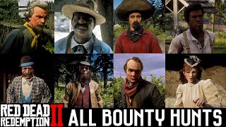 Red Dead Redemption 2  All 14 Bounty Hunting Missions RDR2 [upl. by Larret772]