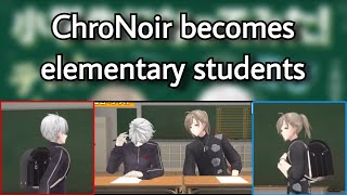 chronoir becomes elementary students  Nijisanji eng subs [upl. by Oyam]