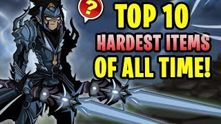 AQW  TOP 10 HARDEST ITEMS In AQW amp HOW To Get Them ACTAGGED NonRare  Item Showcase [upl. by Ikciv]