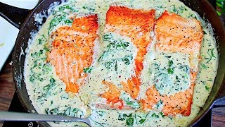 Creamy Garlic Butter Salmon Recipe  Easy Salmon Recipe [upl. by Dibrin521]