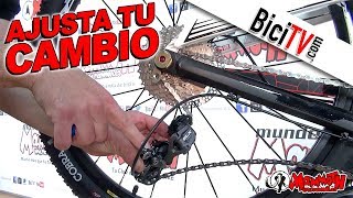 Cómo ajustar un cambio trasero de bicicleta [upl. by Lesak]