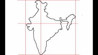 How to draw Map of India [upl. by Garratt]