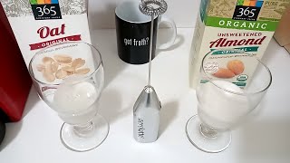 Oat Milk vs Almond Milk part 2 Frothing Test [upl. by Daria890]