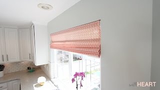 DIY Roman Shades From Blinds  withHEART [upl. by Okiman]