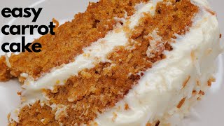 Easy Carrot Cake RecipeHOW TO MAKE MOIST CARROT CAKE  JERENES EATS [upl. by Notgnillew]