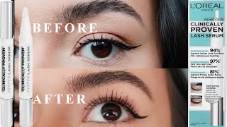 LOreal Clinically Proven Lash Serum 4 Week Review [upl. by Pacorro]