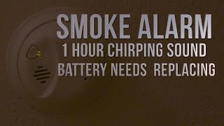 Smoke Alarm Battery Needs Replacing Low Battery 1 Hour Annoying Chirping Sound [upl. by Olnay351]