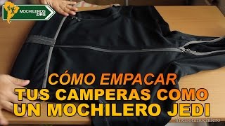 COMO DOBLAR Y EMPACAR CASACAS Y CAPUCHAS EN LA MOCHILA [upl. by Shiroma]