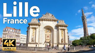 Lille France Walking Tour 4k Ultra HD 60fps – With Captions [upl. by Corel]