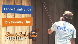 How to Stain a Wood Fence  DIY Fence Staining Tips [upl. by Clerissa]