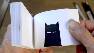 BATMAN FLIPBOOK and How I Made It [upl. by Atsyrc794]