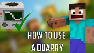 HOW TO USE A QUARRY BUILDCRAFT  QUARRY TEKKIT TUTORIAL  HOW TO USE THE TEKKITMINECRAFT QUARRY [upl. by Htenek384]