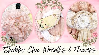 Shabby Chic Spring Wreaths  Shabby Chic Flowers  Perfect Projects for Scraps [upl. by Artekal]