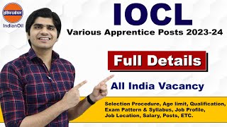 IOCL Apprentice Various Posts Recruitment 202324  Data Entry Operator etc  Full Details [upl. by Yrrem]