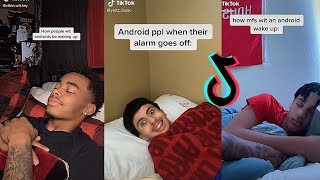 Androids Alarms Vs iPhone TikTok Compilation [upl. by Ramat97]