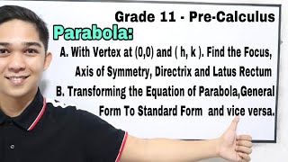 PreCalculus  Conic Section  Parabola [upl. by Onit918]