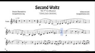 Second Waltz by Shostakovich Sheet Music for Violin [upl. by Becka413]