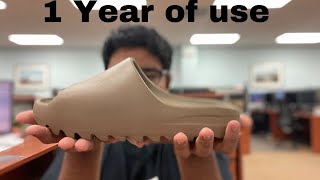 YEEZY SLIDES After 1 Year Of Wear [upl. by Skutchan]